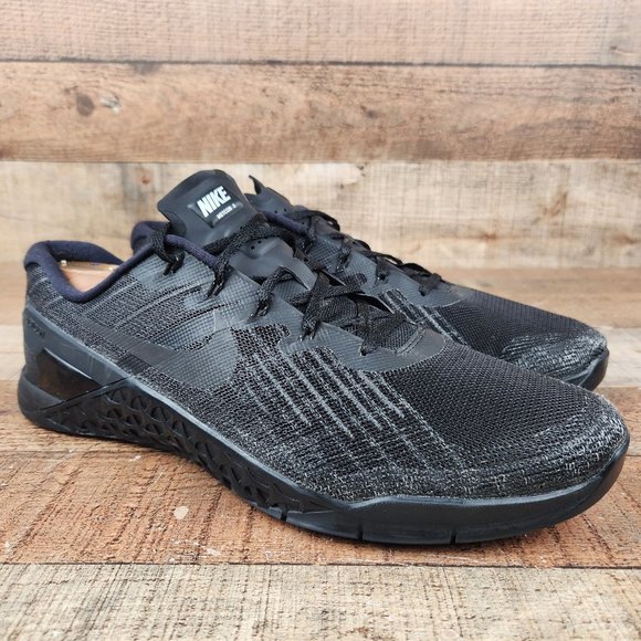 Nike Other - Nike Metcon 3 Men's Size 12 Black Mesh CrossFit Running Gym Sneakers 852928-002
